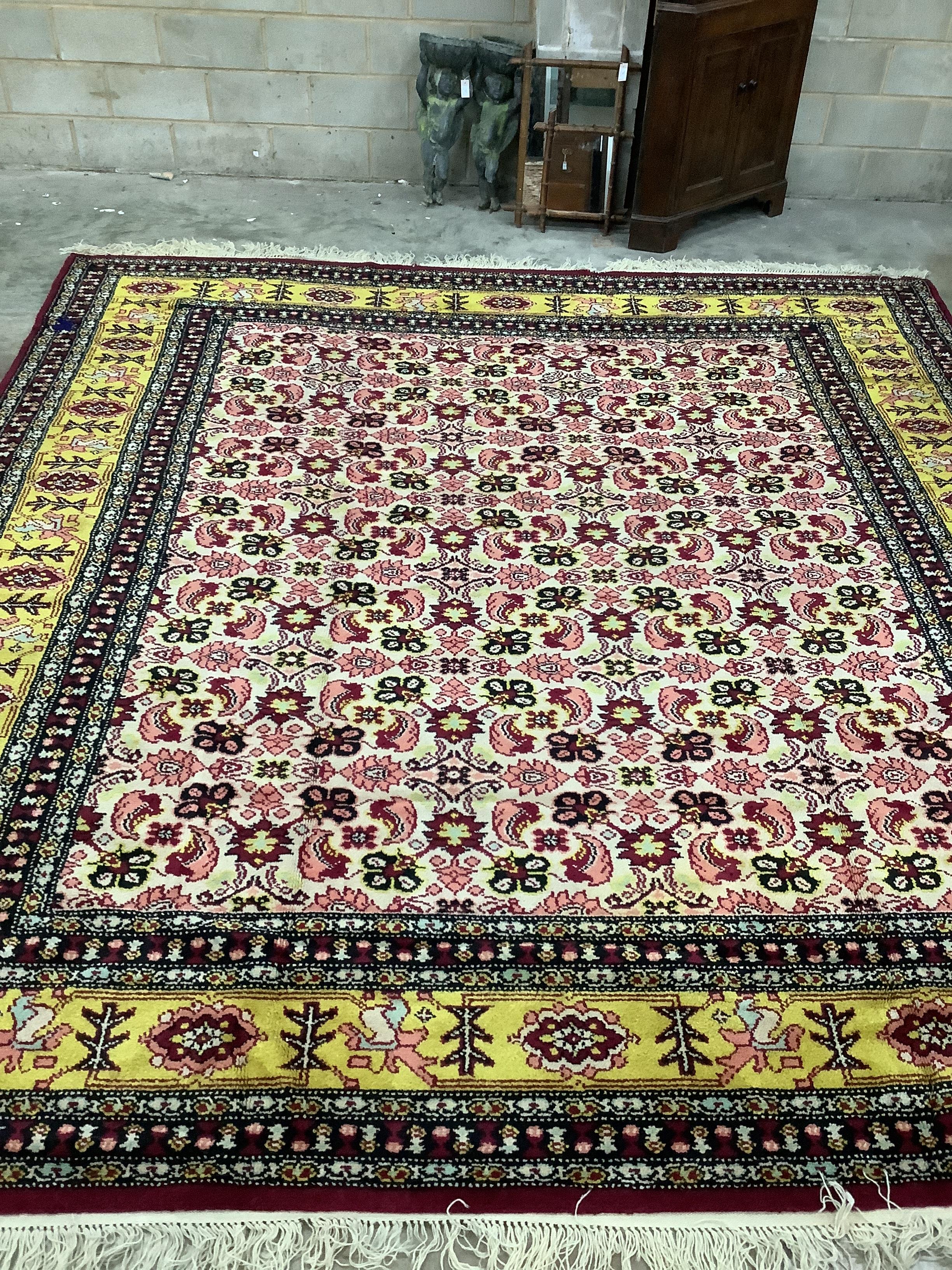 A Turkish carpet, approx. 380 x 350cm